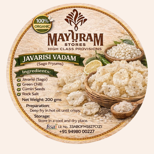 Javvarisi vadam(Sago papad)